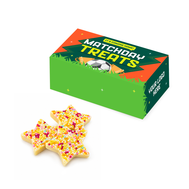 Matchday Treats – Eco Maxi Box – White Choc Jazzie Stars